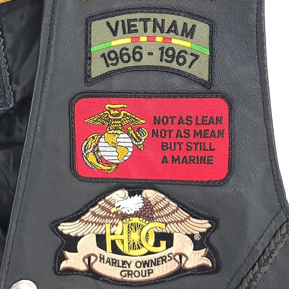 Bikers Dream Apparel Leather Vest Buffalo Nickel Snaps Pins Patches Men's 4XL - Picture 6 of 16